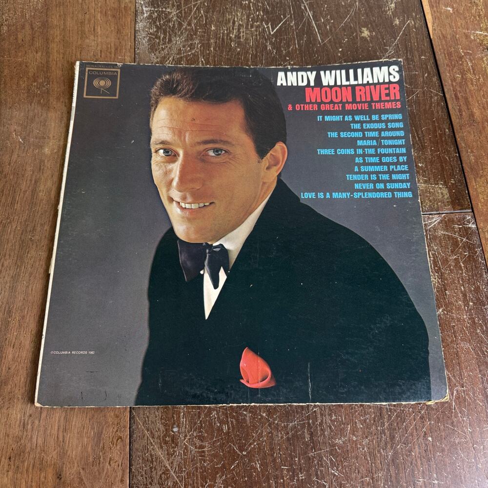 Andy Williams 1962 Moon‎ River & Great Movie Themes LP Vinyl Records